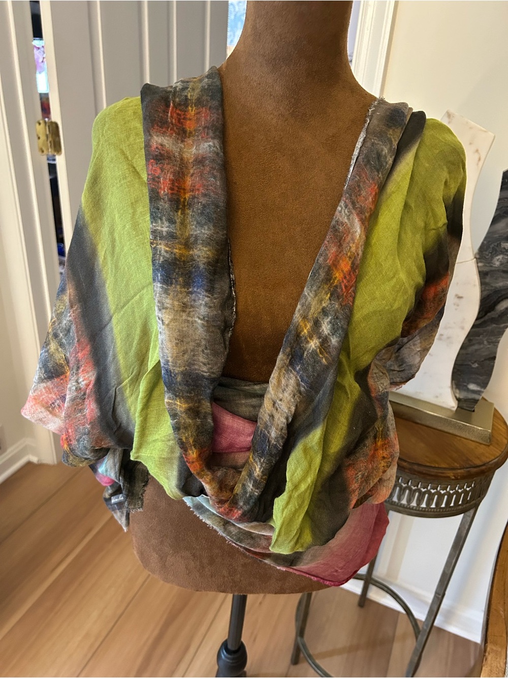 Multi-Color Lightweight Patterned Scarf - Picture 2 of 4